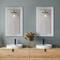 Head West 29" Chrome & White Tile Textured Frame Vanity Mirror